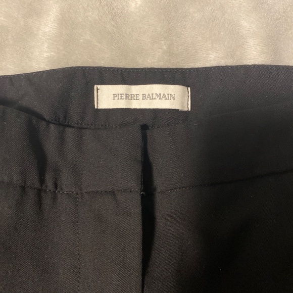 Authentic Pierre Balmain classic trousers size 8, black wool - Picture 3 of 9
